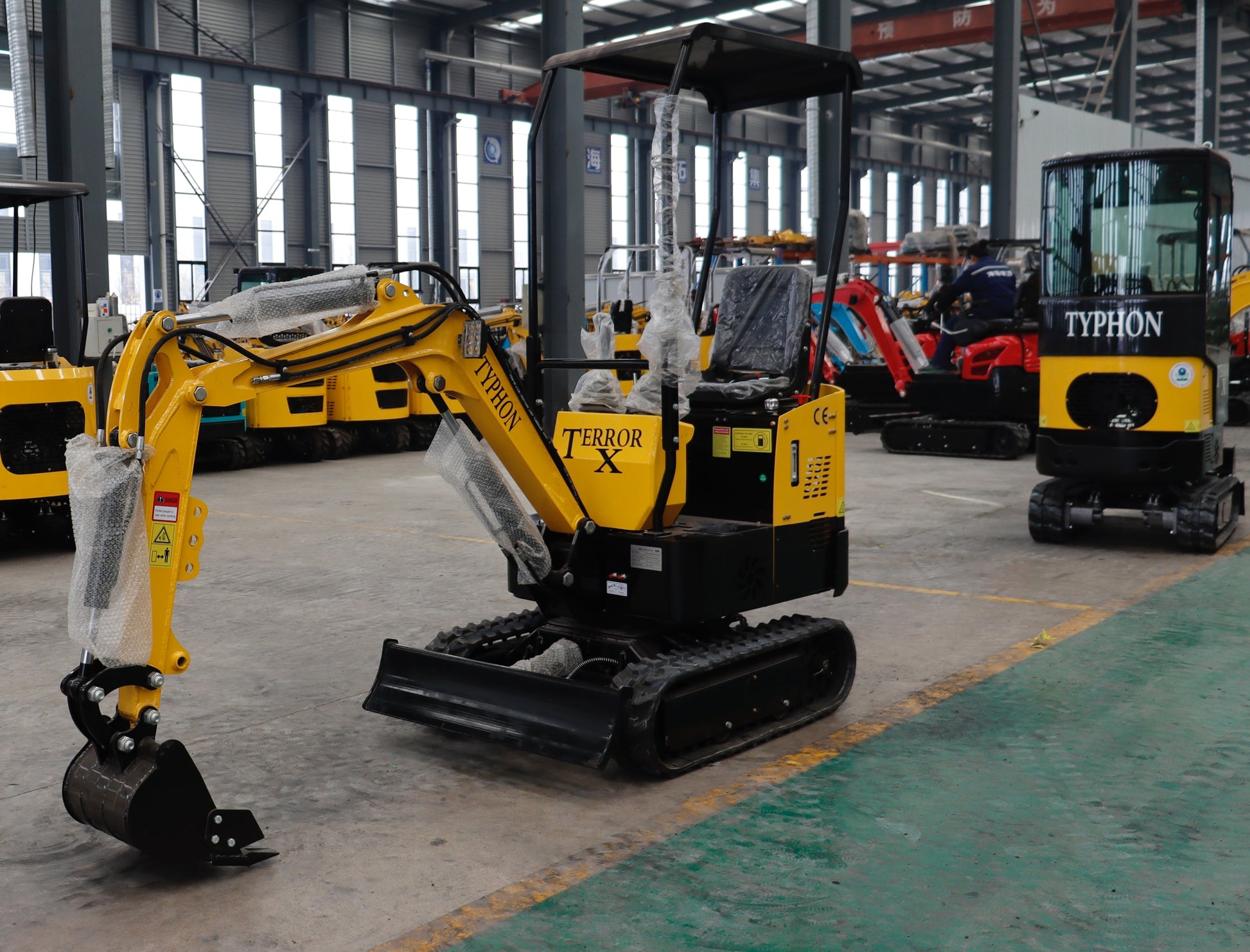 TYPHON TERROR X STORM Mini Excavator – 1 Ton Trench Digger with Canopy, 380mm Wide Bucket - New Excavator For Sale