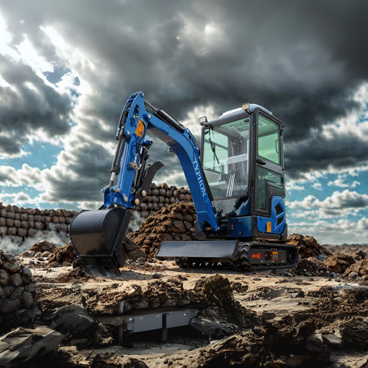 2025 4000 lb TYPHON TERROR XVII Cabin Mini Excavator