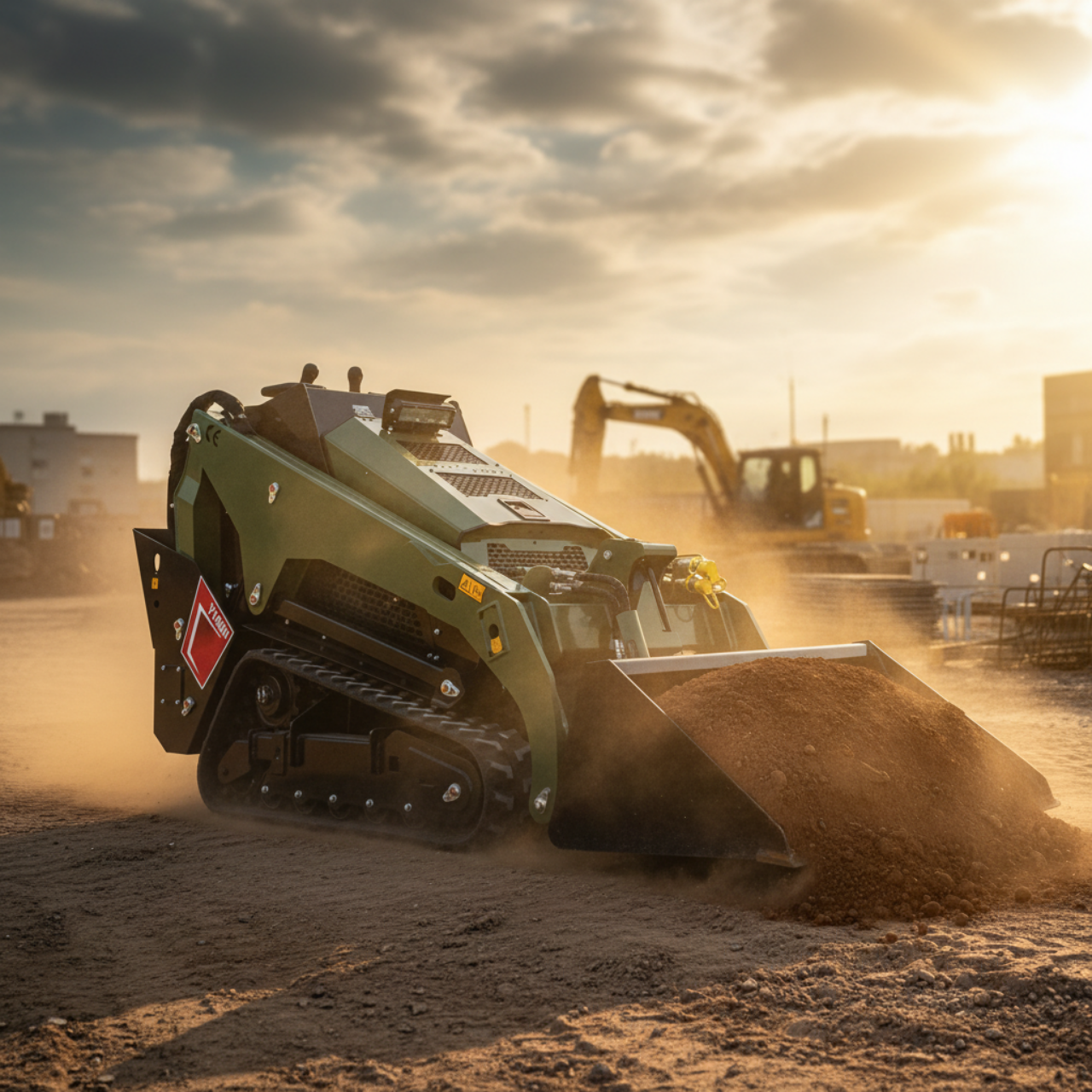 TYPHON Stomp V1000 Skid steer Loader24HP Kubota D1105 water-cooled Diesel Pilot control LED