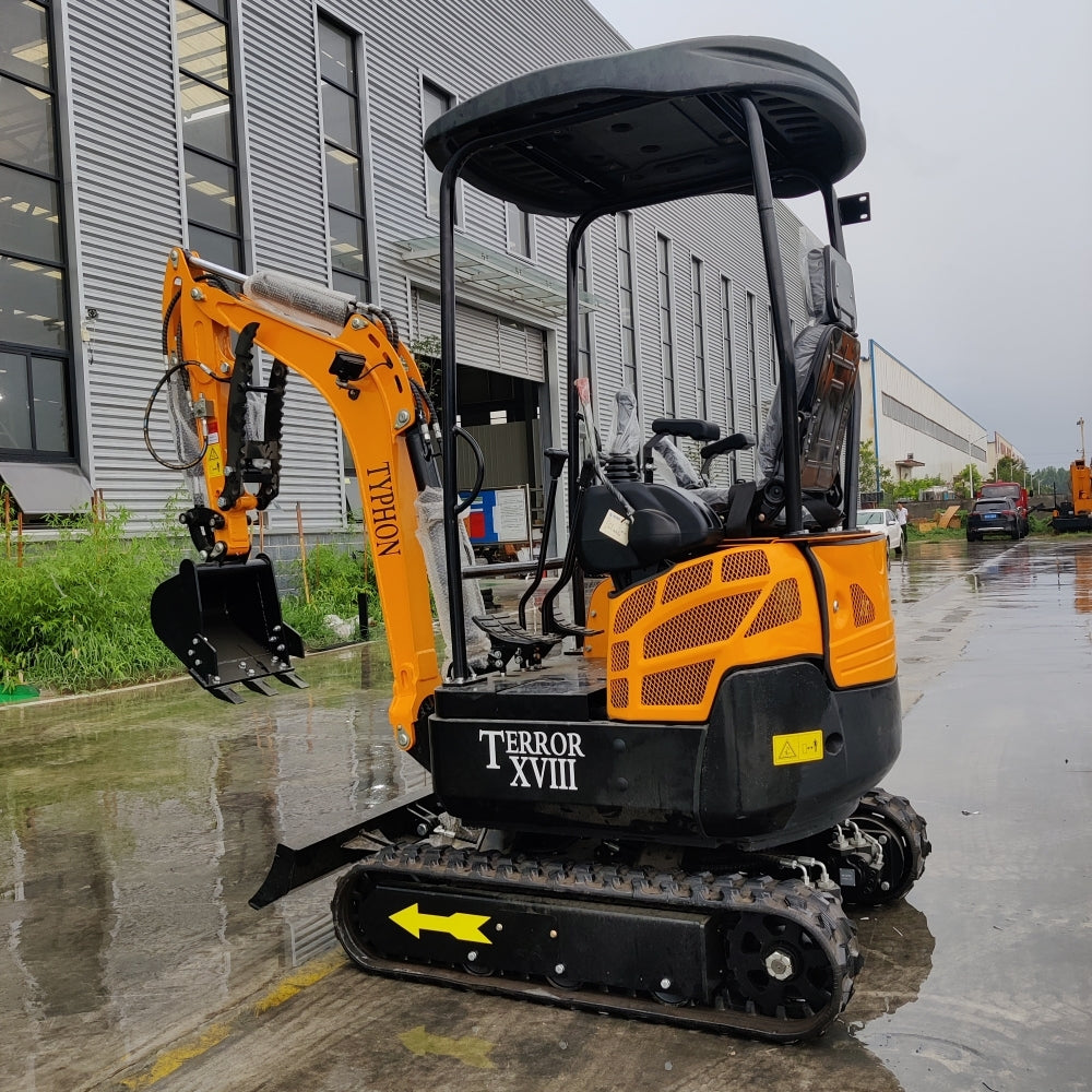 TYPHON TERROR XVIII Mini Excavator – 4000lbs Digger with 0.03 cbm Bucket - New Excavator For Sale