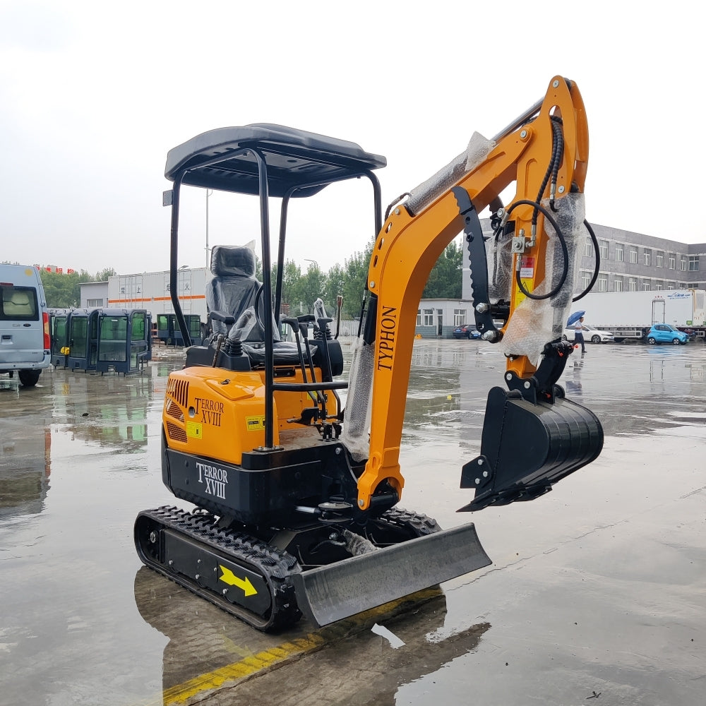 TYPHON TERROR XVIII Mini Excavator – 4000lbs Digger with 0.03 cbm Bucket - New Excavator For Sale