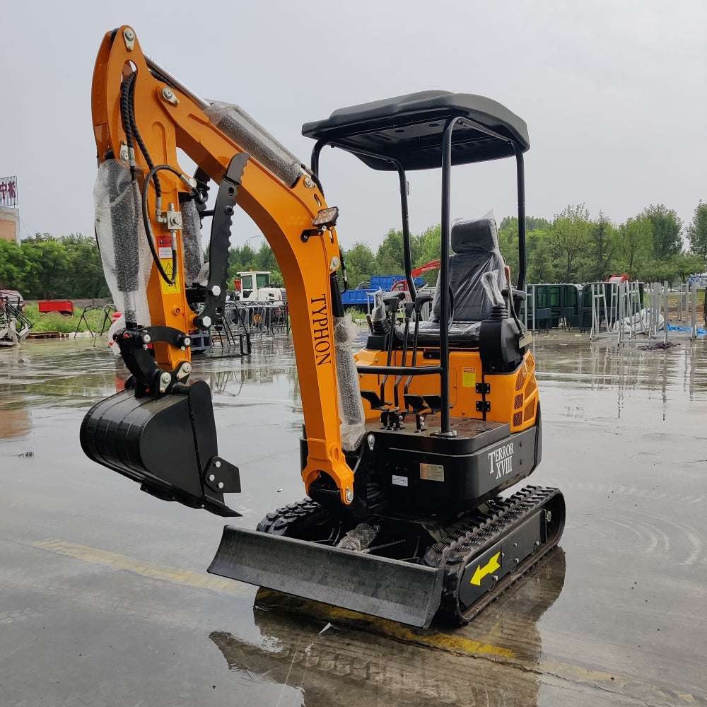 TYPHON TERROR XVIII Mini Excavator – 4000lbs Digger with 0.03 cbm Bucket - New Excavator For Sale