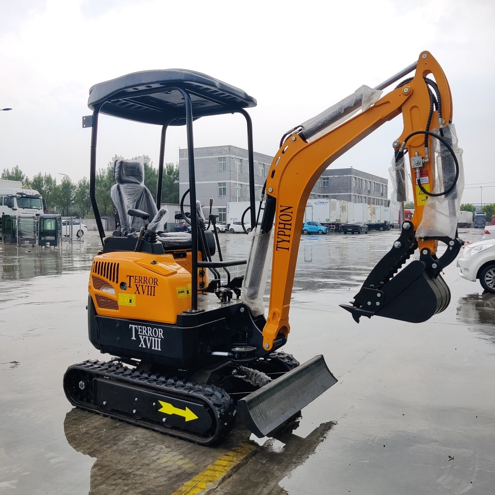 TYPHON TERROR XVIII Mini Excavator – 4000lbs Digger with 0.03 cbm Bucket - New Excavator For Sale