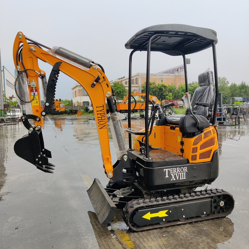TYPHON TERROR XVIII Mini Excavator – 4000lbs Digger with 0.03 cbm Bucket - New Excavator For Sale