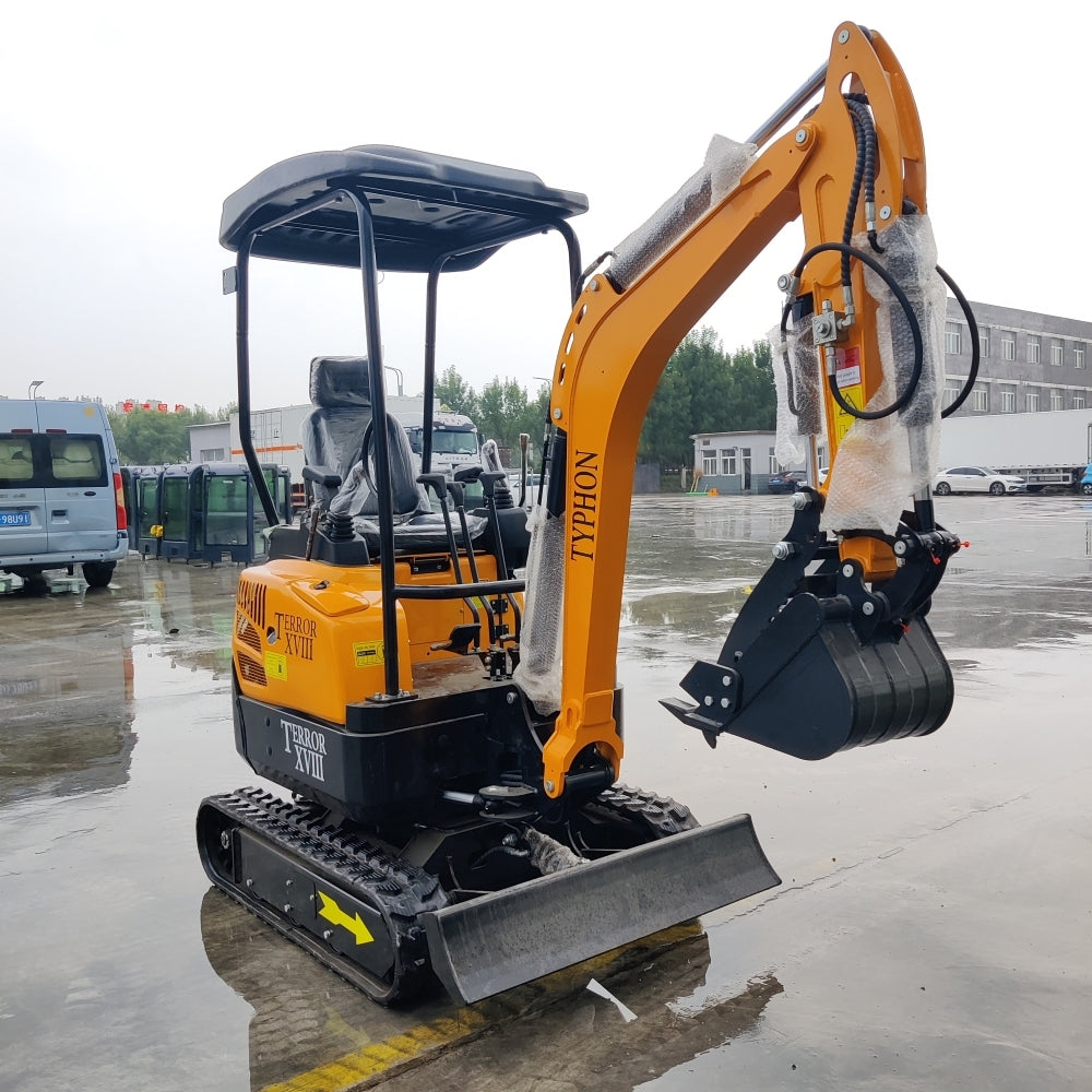 TYPHON TERROR XVIII Mini Excavator – 4000lbs Digger with 0.03 cbm Bucket - New Excavator For Sale