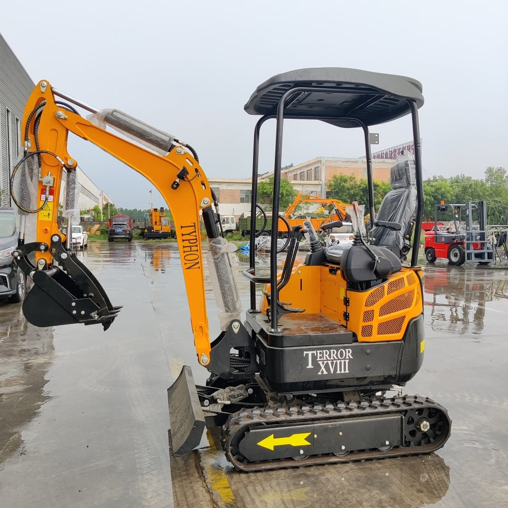 TYPHON TERROR XVIII Mini Excavator – 4000lbs Digger with 0.03 cbm Bucket - New Excavator For Sale