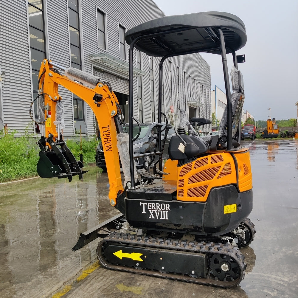TYPHON TERROR XVIII Mini Excavator – 4000lbs Digger with 0.03 cbm Bucket - New Excavator For Sale