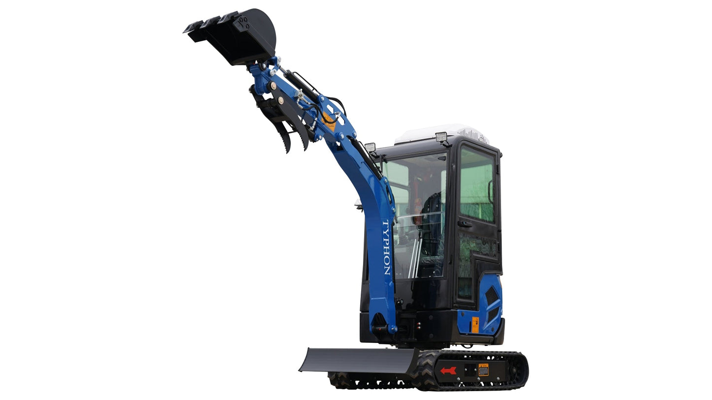4000 lb TYPHON TERROR XVII Cabin Mini Excavator