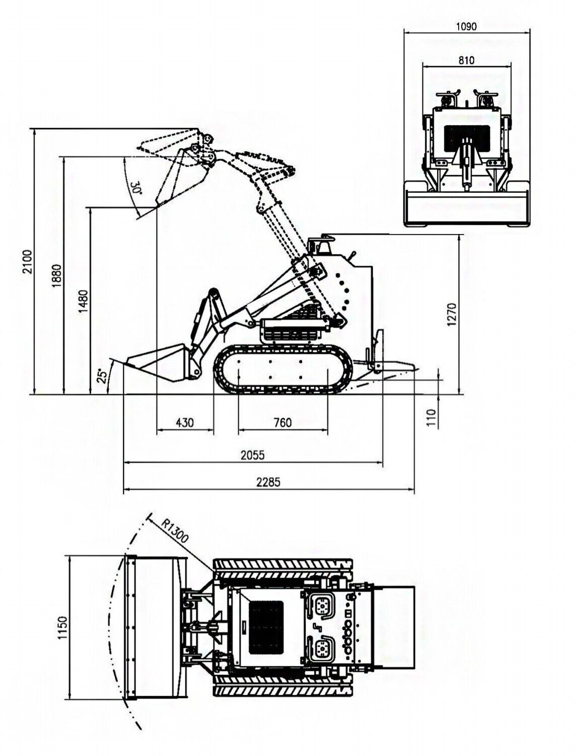 TYPHON STOMP Skid-Steer Loader Tracked 22.1 HP Honda EPA Gasoline Engine