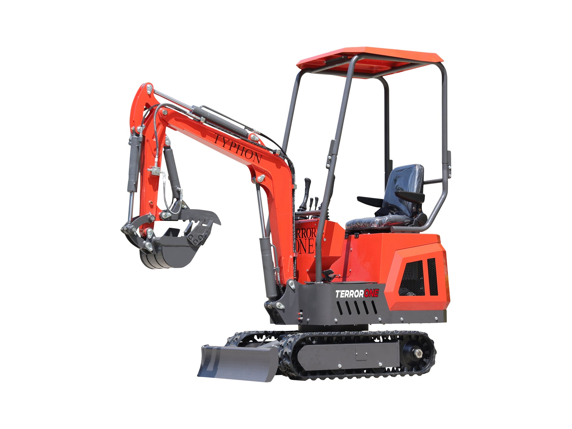 TYPHON TERROR ONE STORM Mini Excavator – 1 Ton Trench Digger with Canopy, Hydraulic Thumb Clip, Hydraulic Oil Cooler, 13.5hp B&S Engine USA - New Excavator For Sale