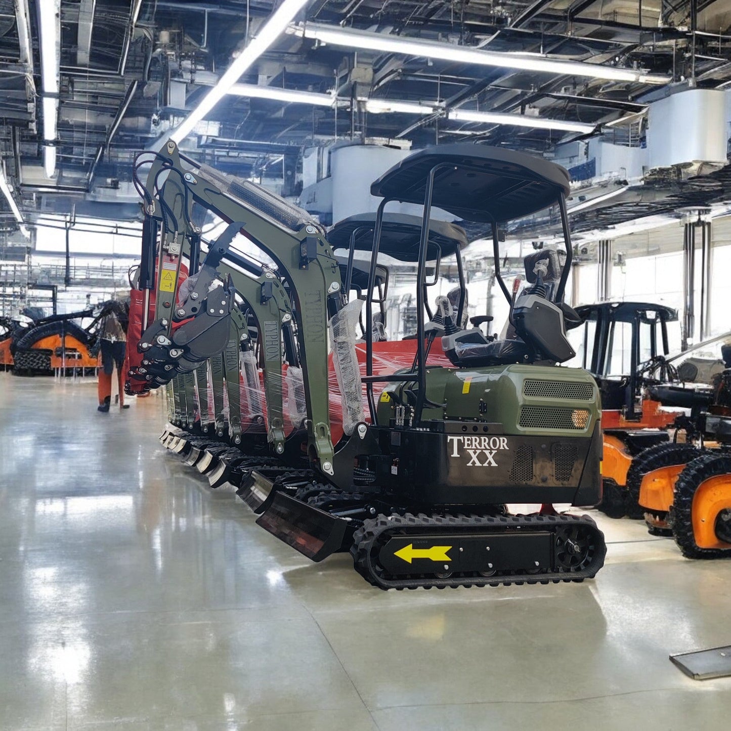 2025 4,000 lb TYPHON TERROR XX Mini Excavator with Kubota D902 Diesel Engine