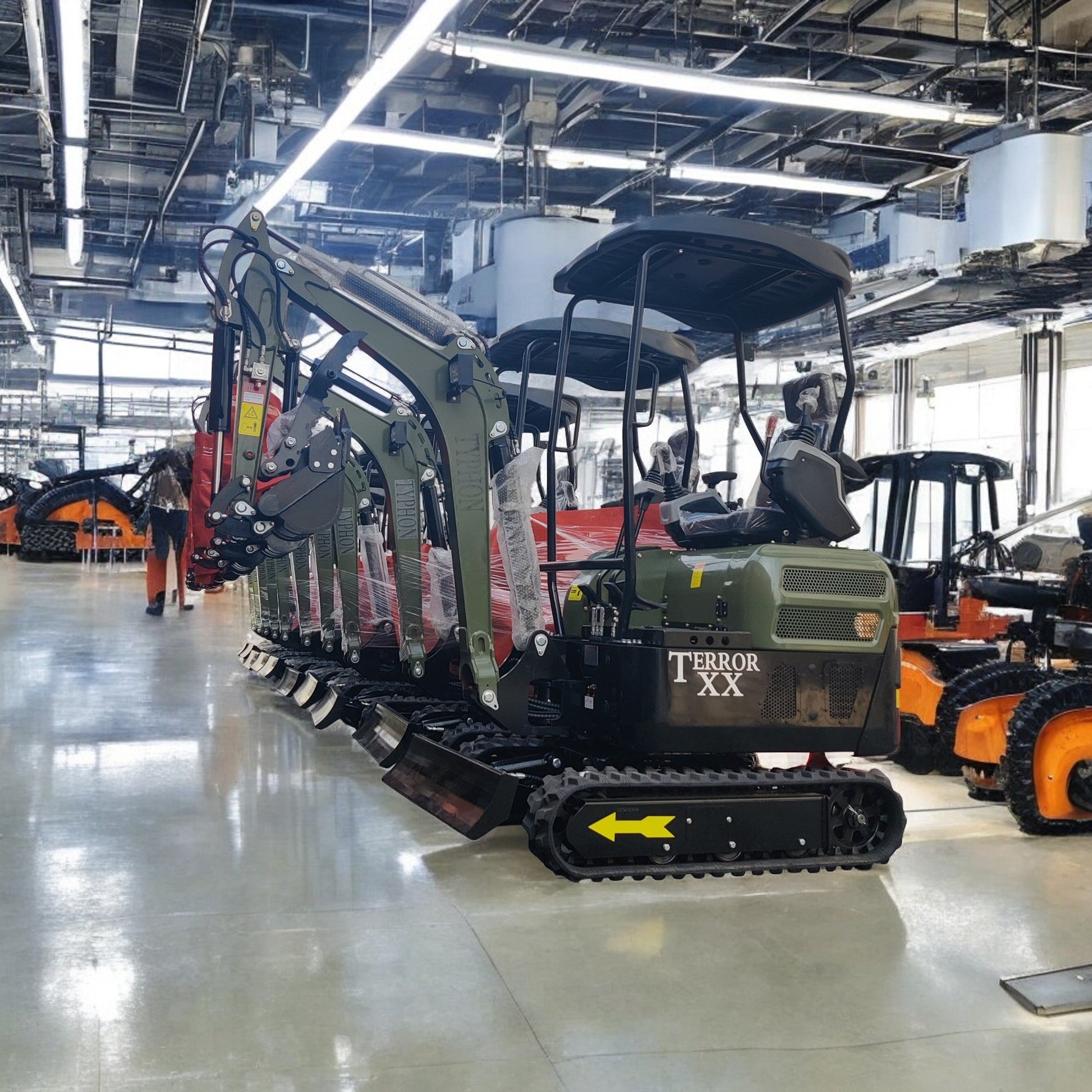 2025 4,000 lb TYPHON TERROR XX Mini Excavator with Kubota D902 Diesel Engine