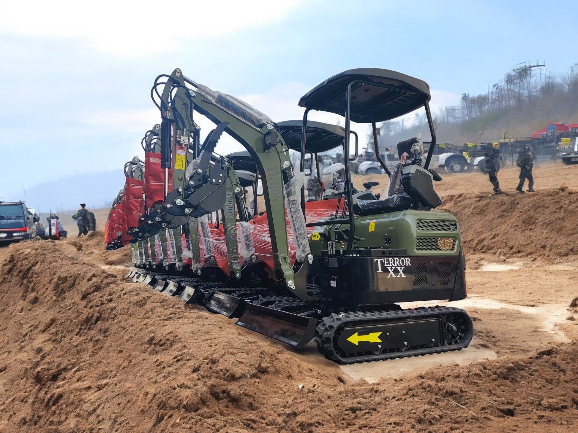 2025 4,000 lb TYPHON TERROR XX Mini Excavator with Kubota D902 Diesel Engine