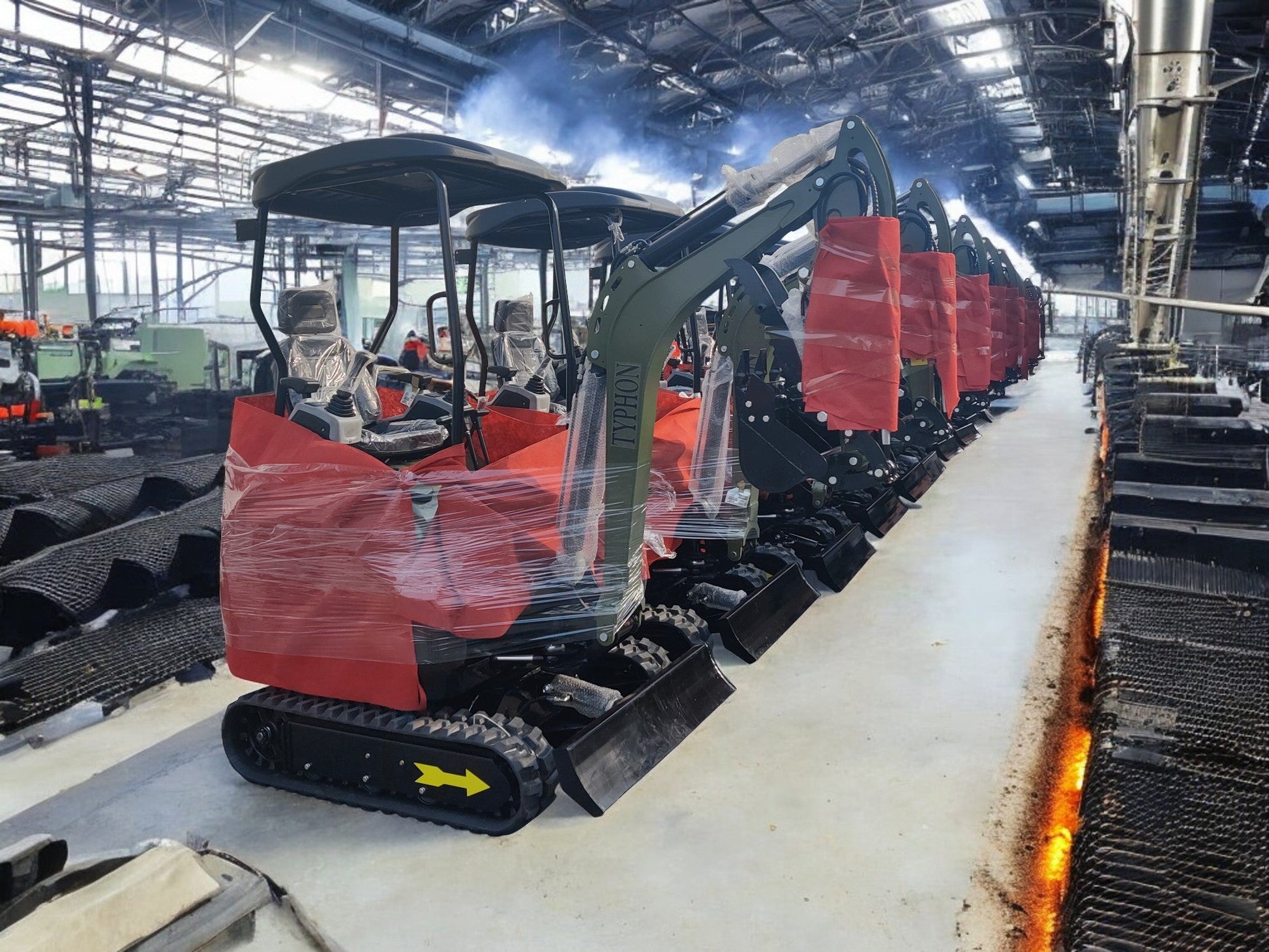 2025 4,000 lb TYPHON TERROR XX Mini Excavator with Kubota D902 Diesel Engine