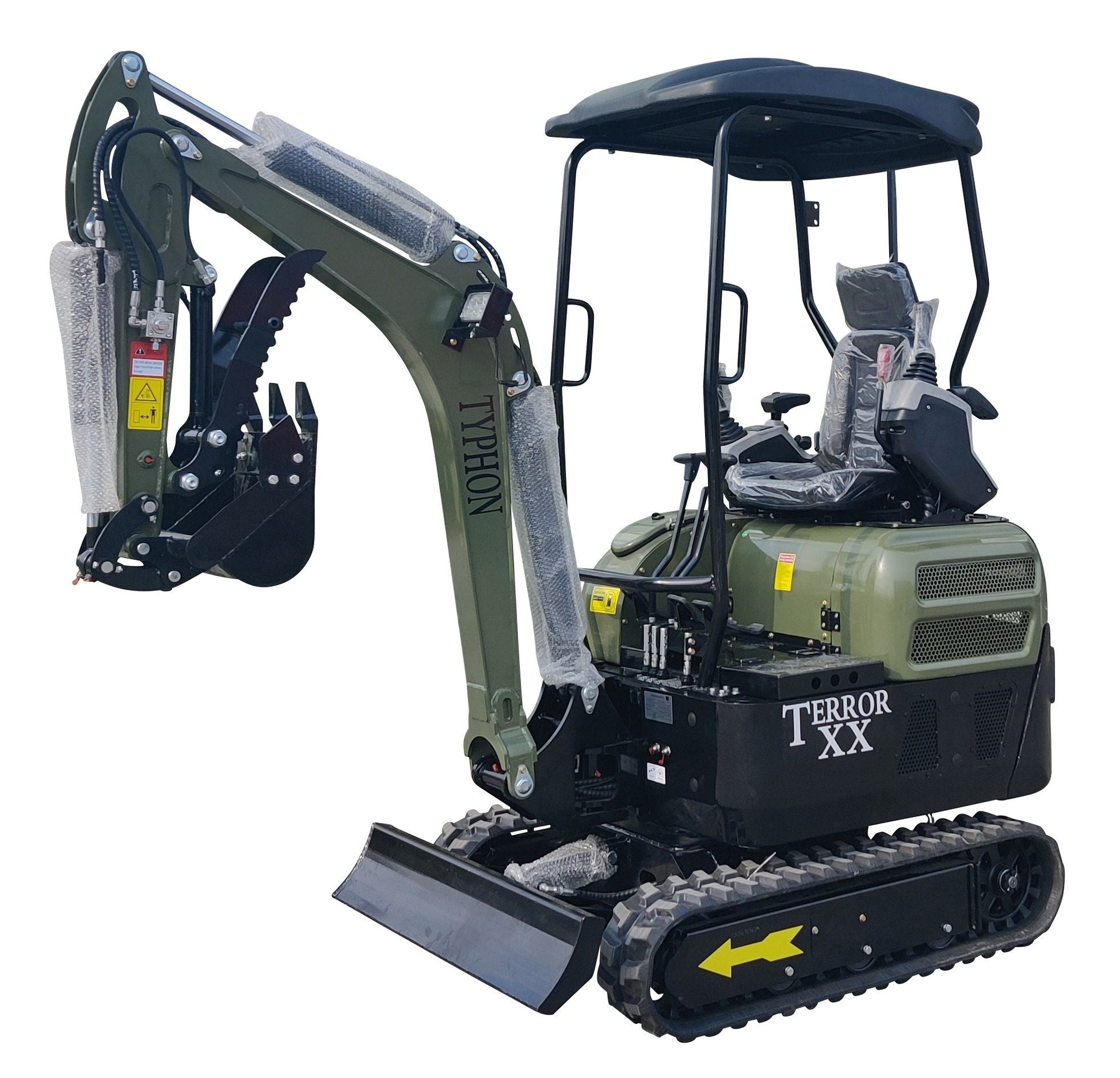2025 4,000 lb TYPHON TERROR XX Mini Excavator with Kubota D902 Diesel Engine