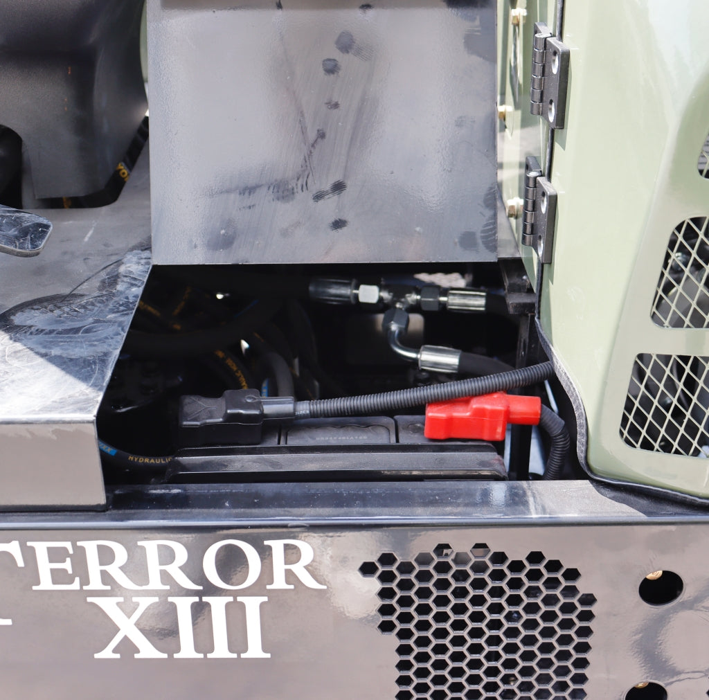 TYPHON TERROR XIII Mini Excavator – 1.3 Ton Trench Digger with Canopy, Hydraulic Thumb Clip, 13.5hp B&S Engine USA