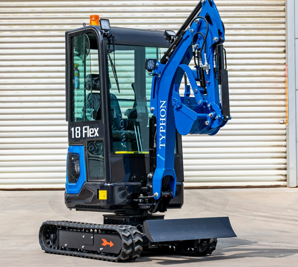 TYPHON 18 FLEX PRO 1.8 Ton Mini Excavator USA with 12 attachments