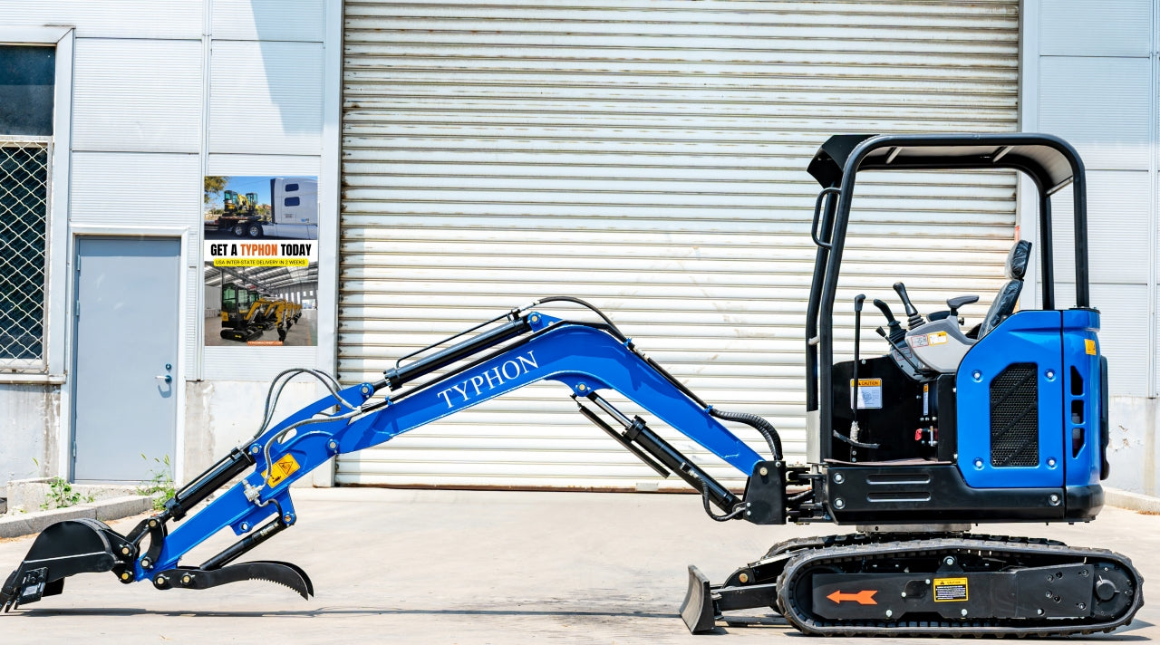 TYPHON TERROR X2 STORM Mini Excavator 2.5 Ton Diesel Kubota V1505 Engine USA