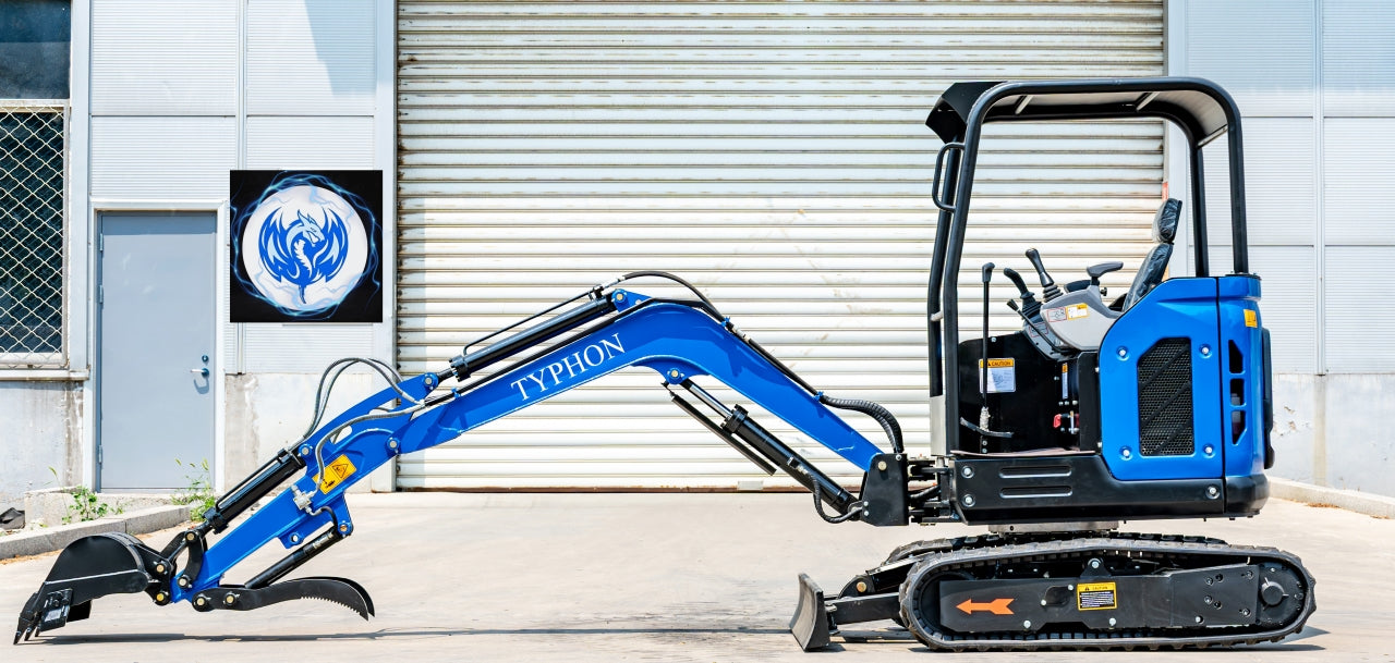 TYPHON TERROR X2 STORM Mini Excavator 2.5 Ton Diesel Kubota V1505 Engine USA