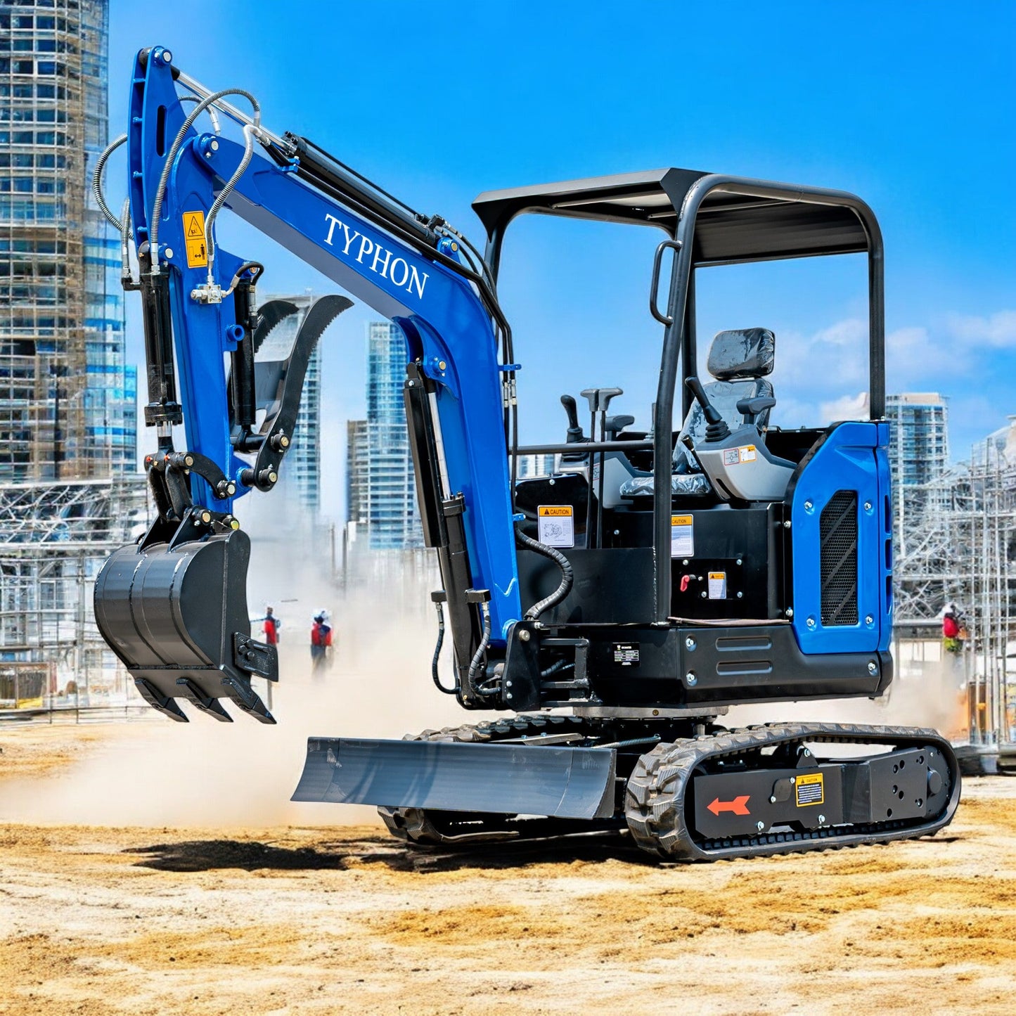TYPHON TERROR X2 STORM Mini Excavator 2.5 Ton Diesel Kubota V1505 Engine USA