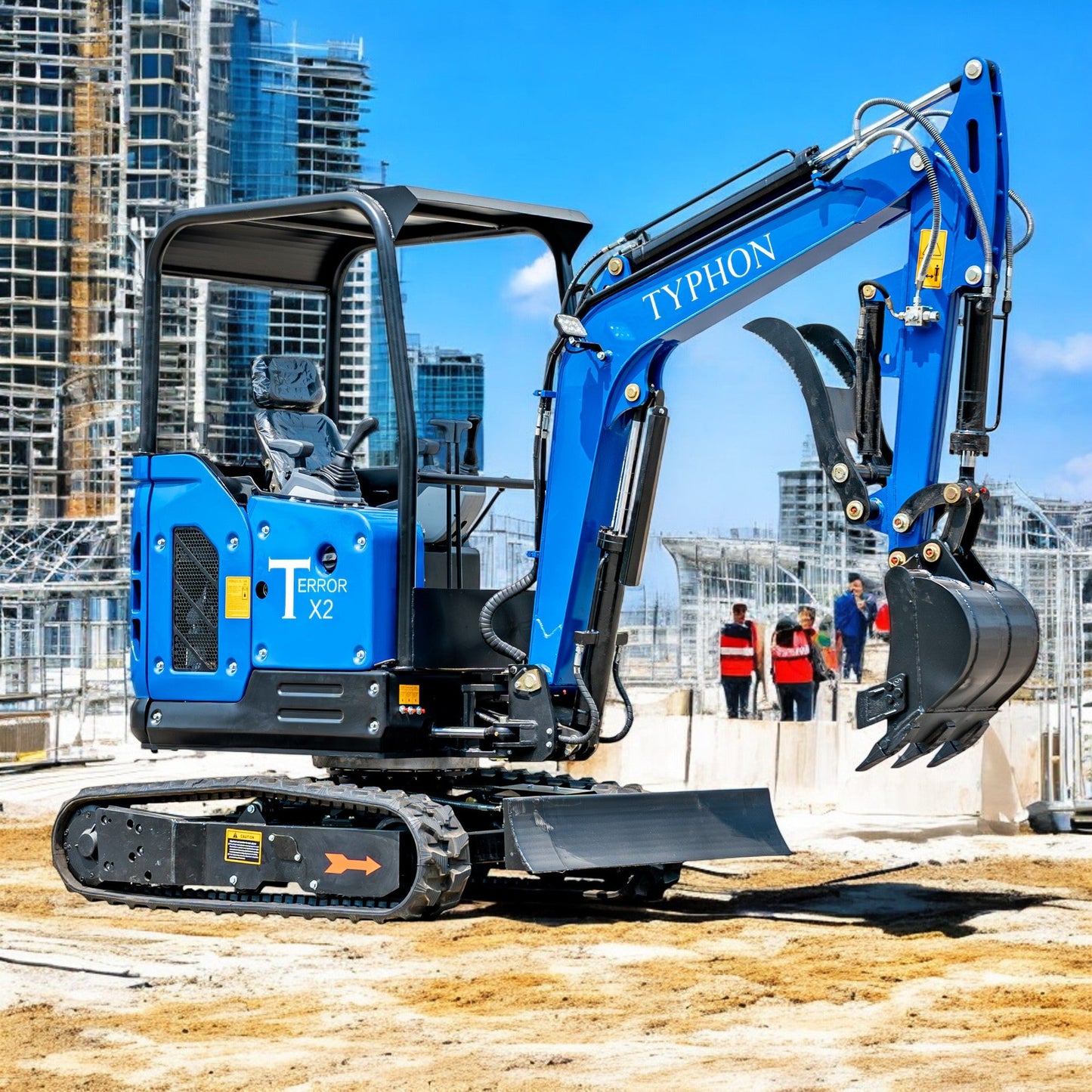 TYPHON TERROR X2 STORM Mini Excavator 2.5 Ton Diesel Kubota V1505 Engine USA