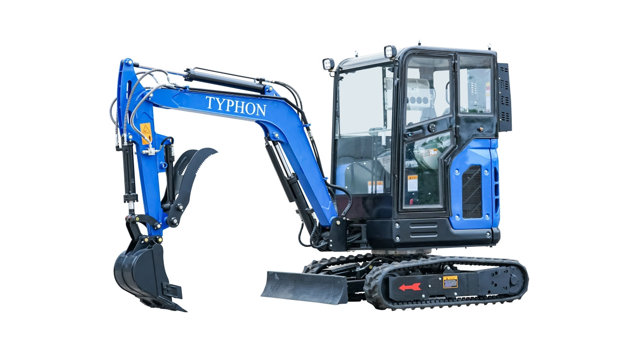 TYPHON TERROR X2 Mini Excavator 2.7 Ton EPA Diesel Kubota V1505 Engine USA