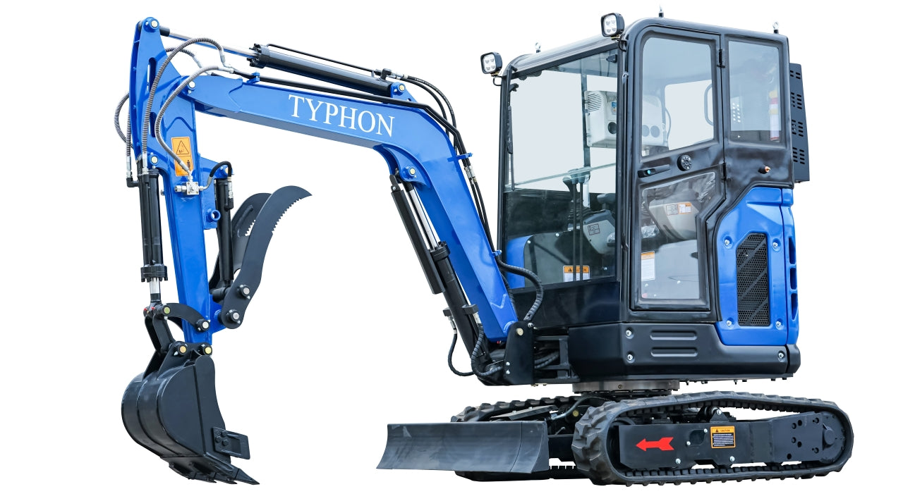 TYPHON TERROR X2 Mini Excavator 2.7 Ton EPA Diesel Kubota V1505 Engine USA