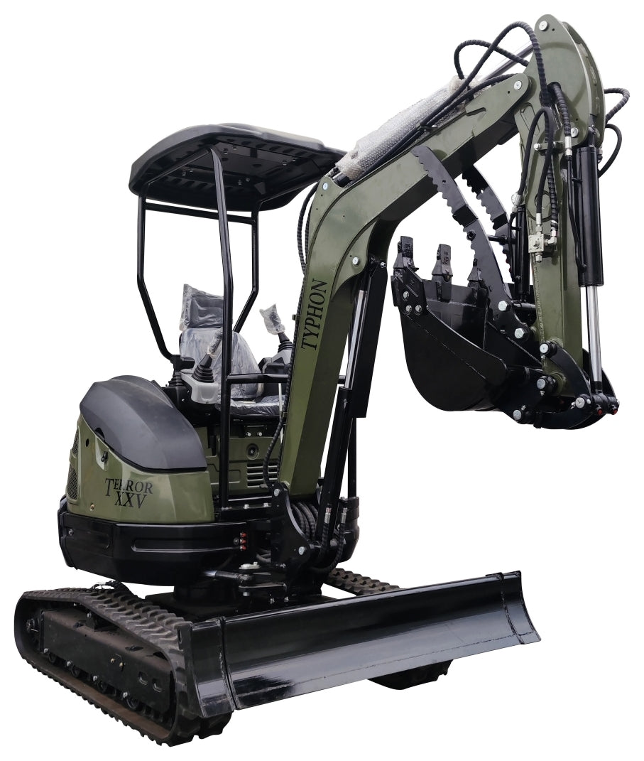 TYPHON TERROR XXV 2.5 Ton Mini Excavator KUBOTA Diesel Engine USA