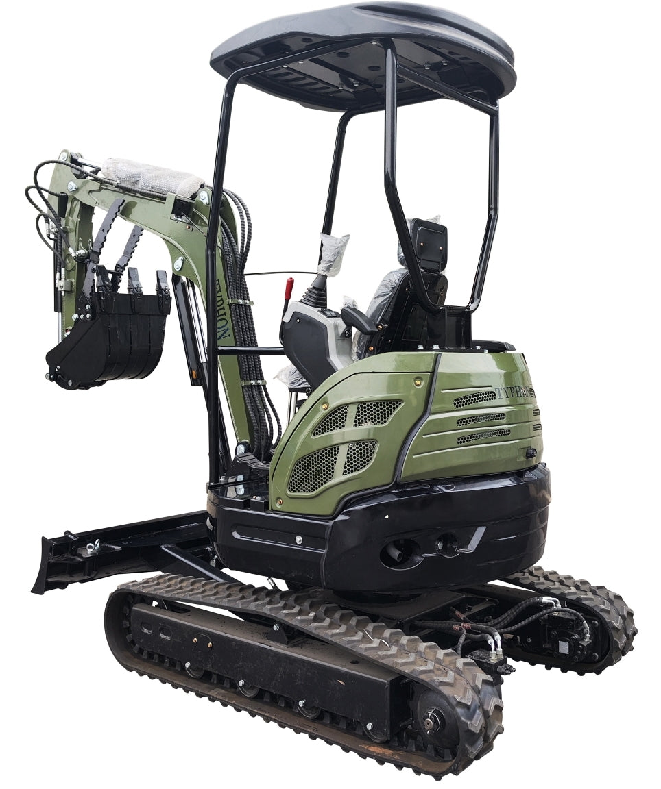 TYPHON TERROR XXV 2.5 Ton Mini Excavator KUBOTA Diesel Engine USA