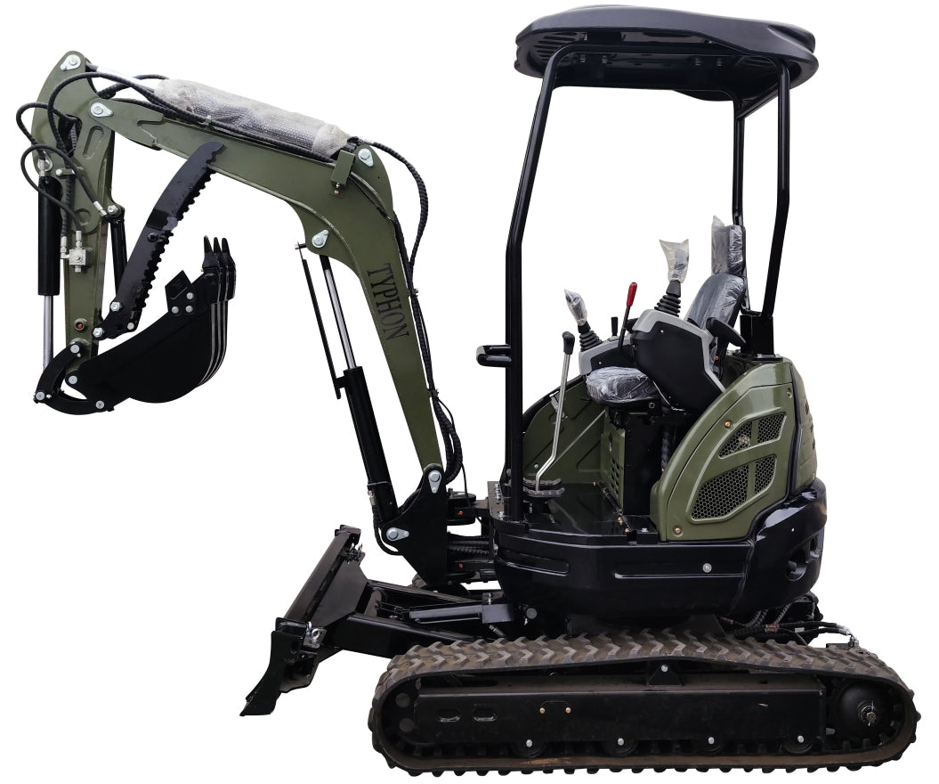 TYPHON TERROR XXV 2.5 Ton Mini Excavator KUBOTA Diesel Engine USA