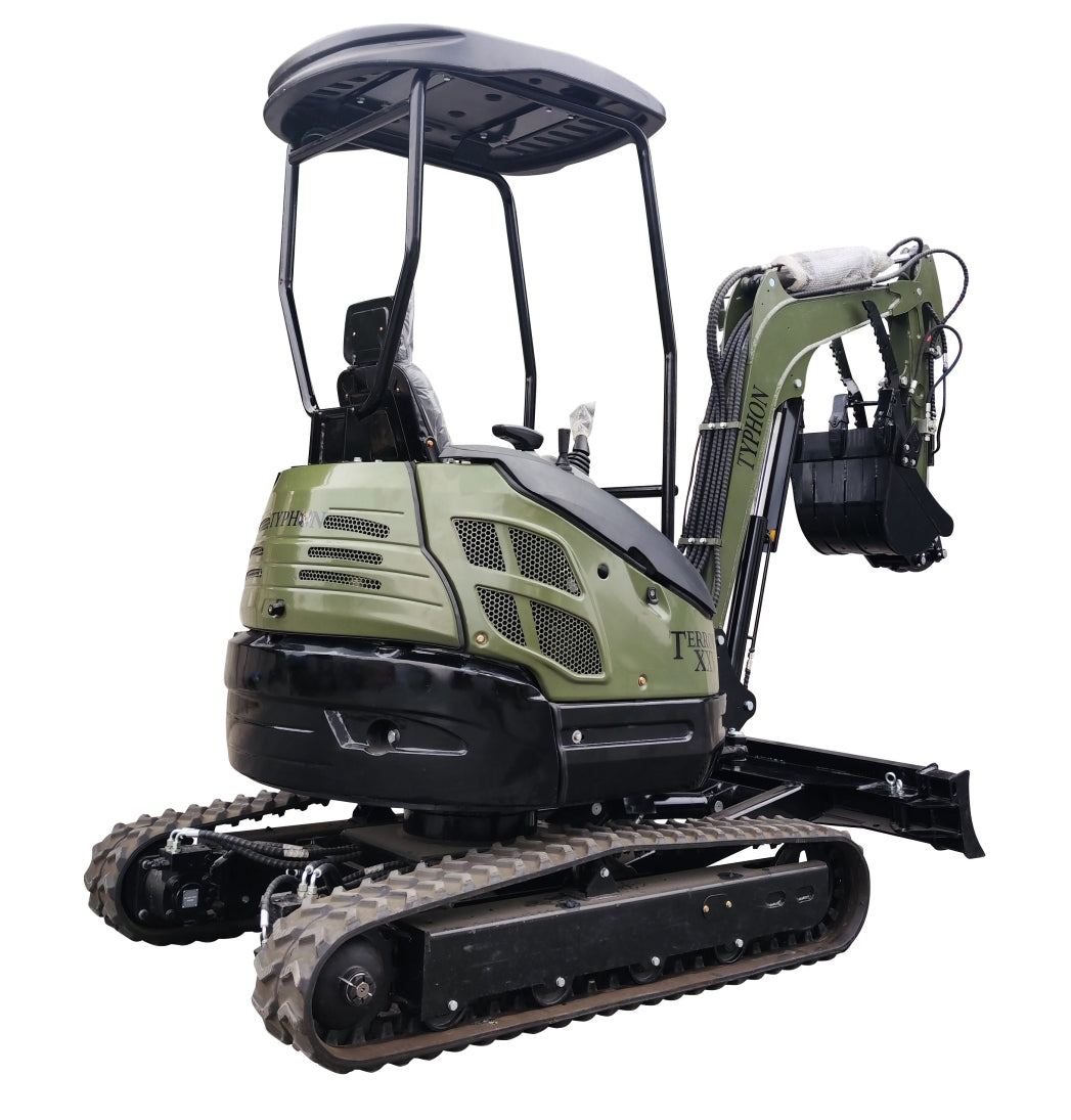 TYPHON TERROR XXV 2.5 Ton Mini Excavator KUBOTA Diesel Engine USA