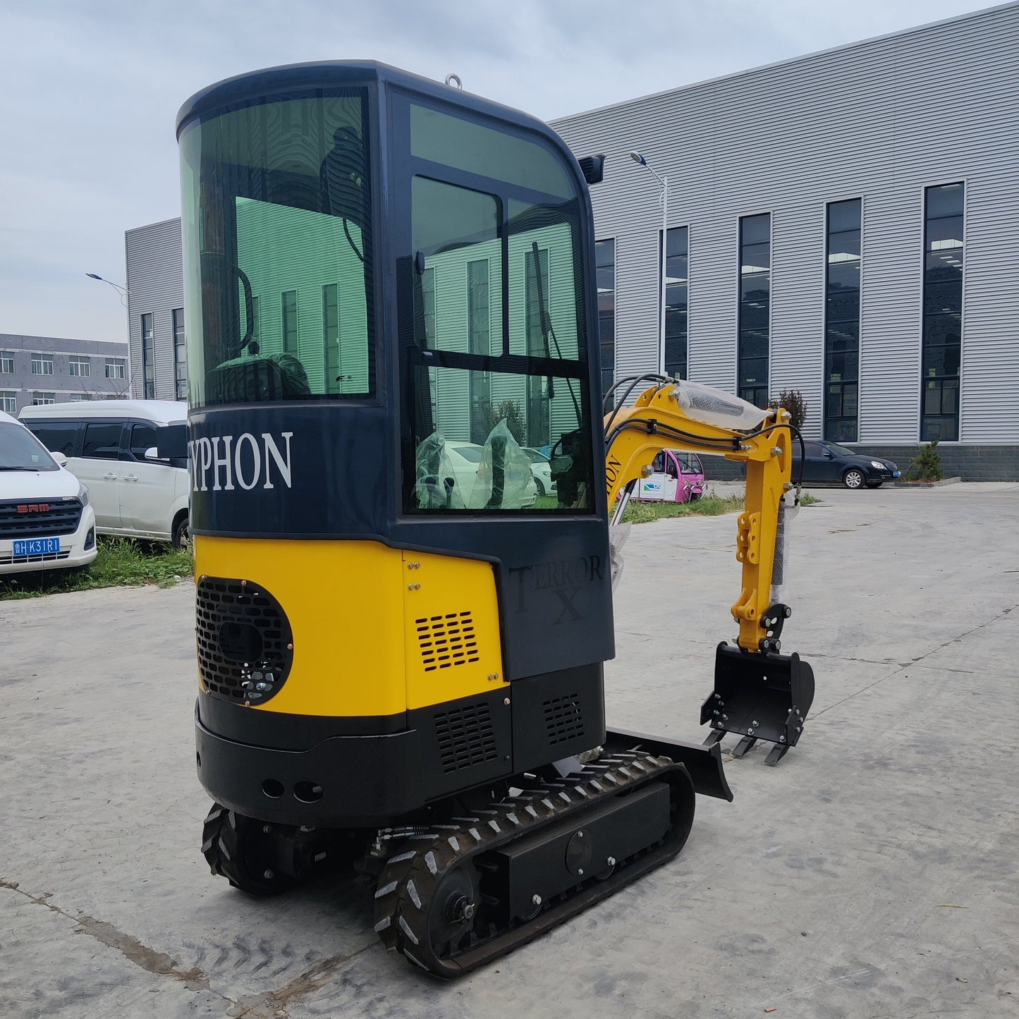 TYPHON Terror X Mini Excavator – 2,500lb Trench Digger with Cabin, 380mm Wide Bucket - New Excavator For Sale