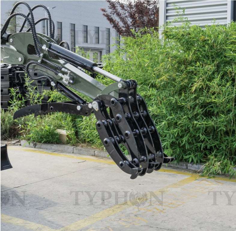 Compact Grapple Attachment For 2-3 ton