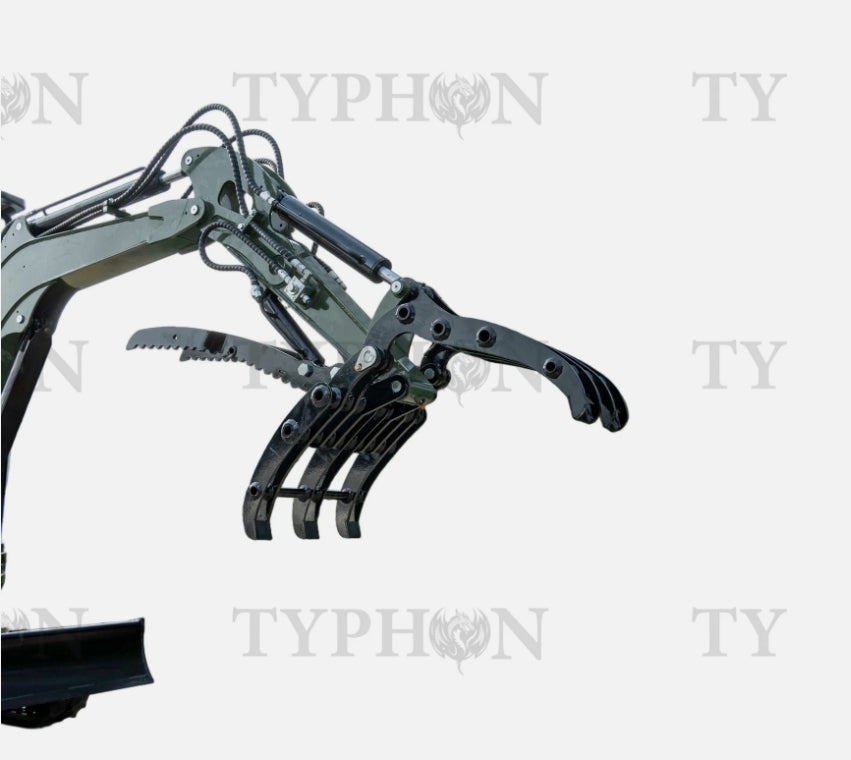 Compact Grapple Attachment For 2-3 ton