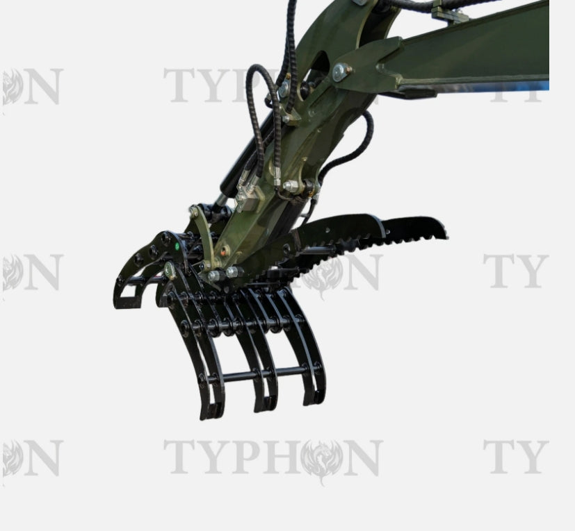 Compact Grapple Attachment For 2-3 ton