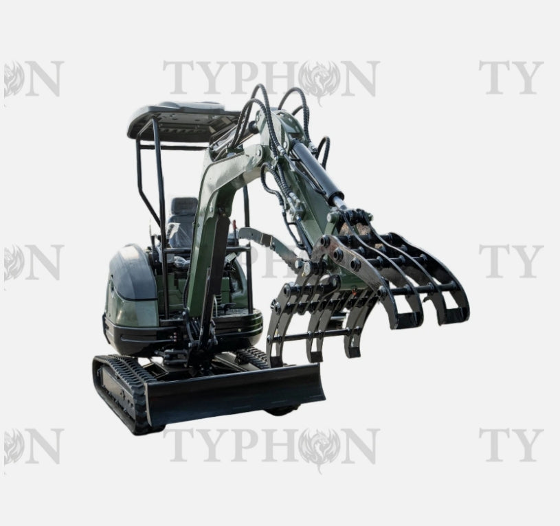 Compact Grapple Attachment For 2-3 ton