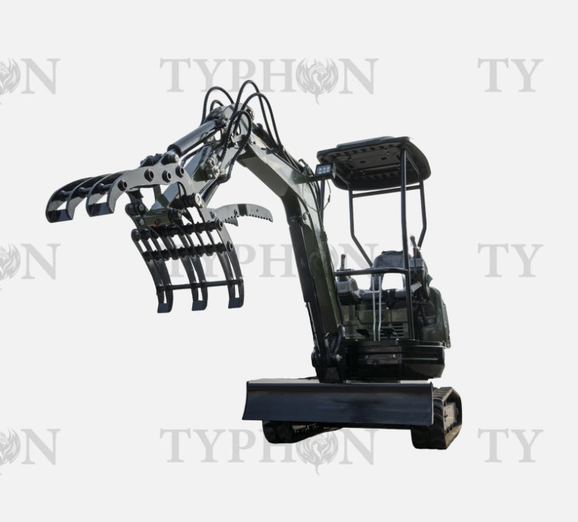 Compact Grapple Attachment For 2-3 ton