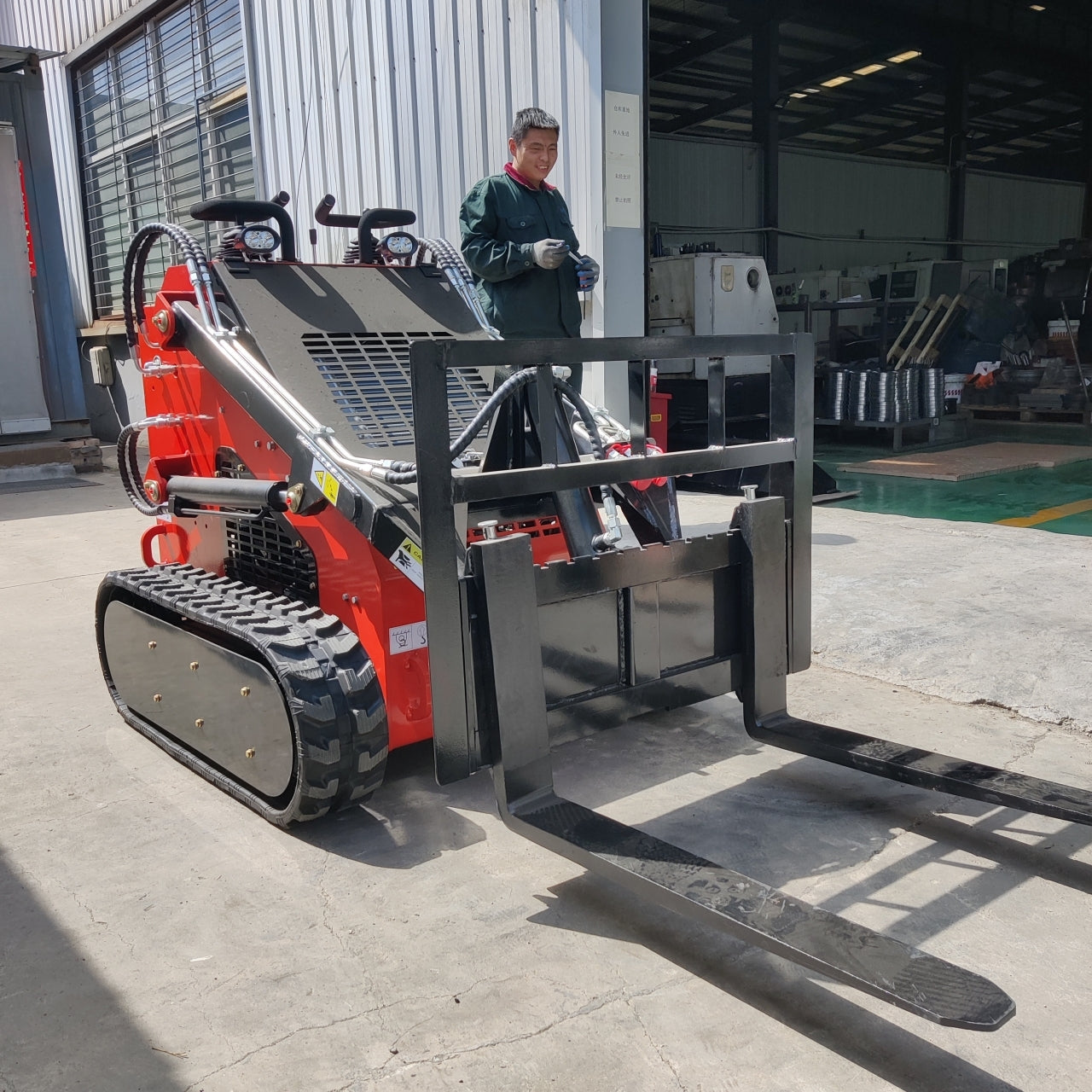 Skid Steer Loader Fork Pallet Attachment - New Excavator For Sale