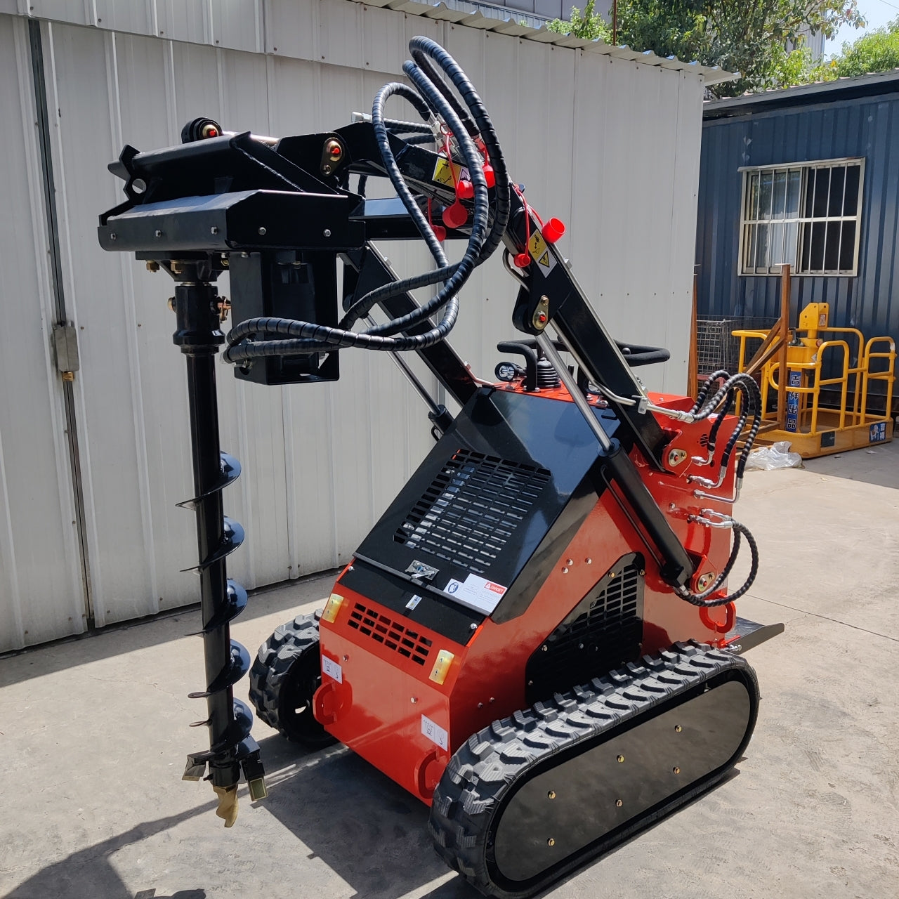 Skid Steer Loader Earth Auger Attachment - New Excavator For Sale