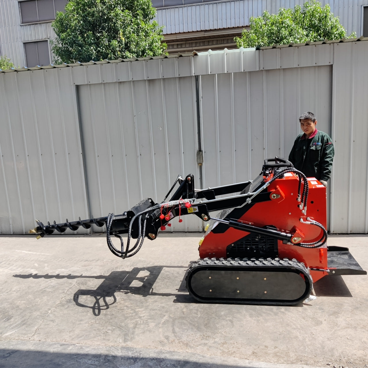 Skid Steer Loader Earth Auger Attachment - New Excavator For Sale