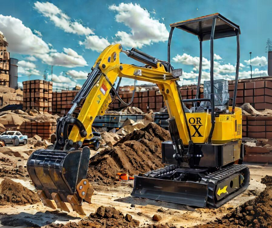 TYPHON TERROR X STORM Mini Excavator – 1 Ton Trench Digger with Canopy, 380mm Wide Bucket
