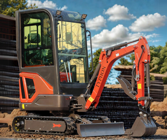 TYPHON 18 FLEX 1.8 Ton 4000lbs Trench Digger with Cabin 0.04 cbm Bucket