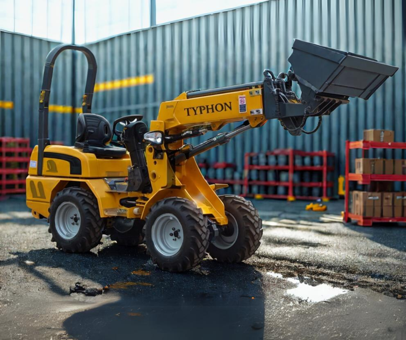 TYPHON Wheel Loader Kubota D1105 engine 24 hp 1 ton Rated Load