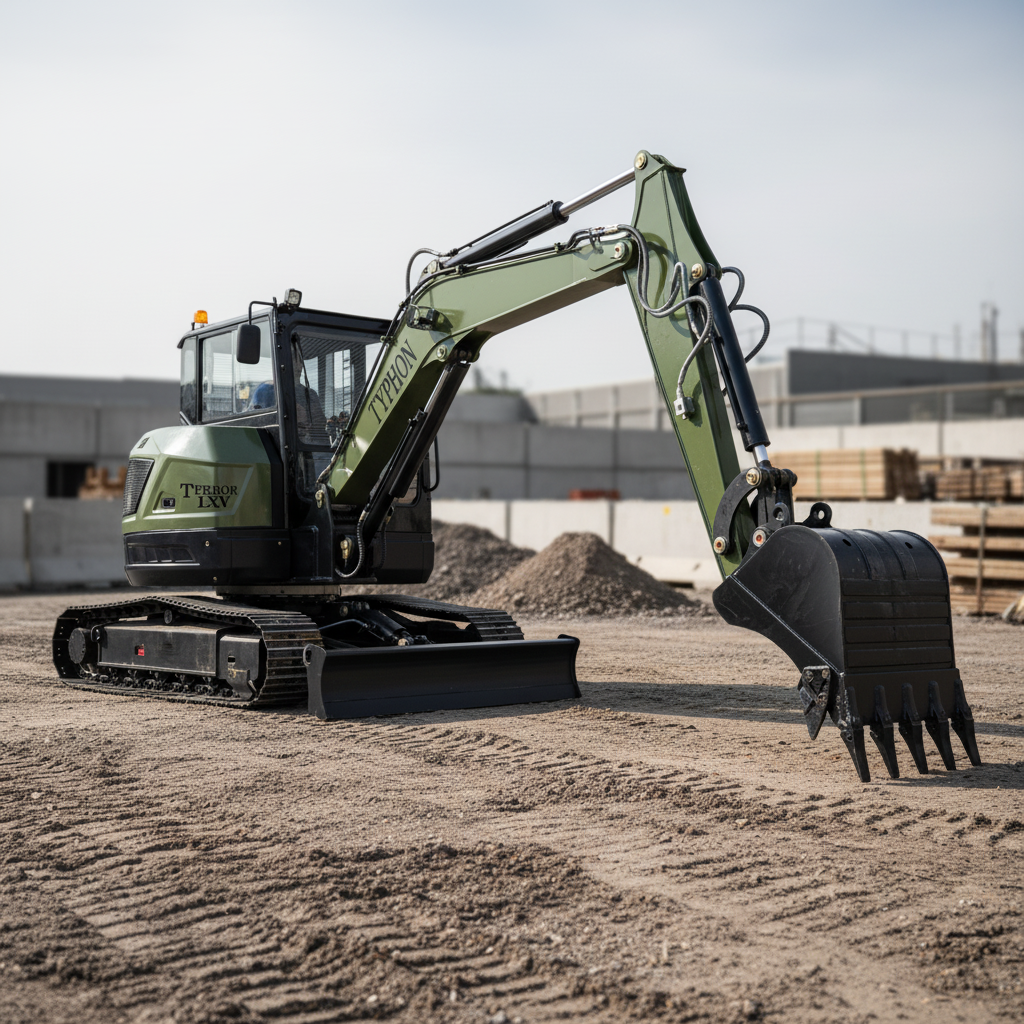 TYPHON TERROR LXV 6.6 Ton Mini Excavator Kubota V2607 56.9HP AC/Heater Cabin Boom Swing Two Speed Travel 0.23m³ Bucket Heavy Duty Construction Machine
