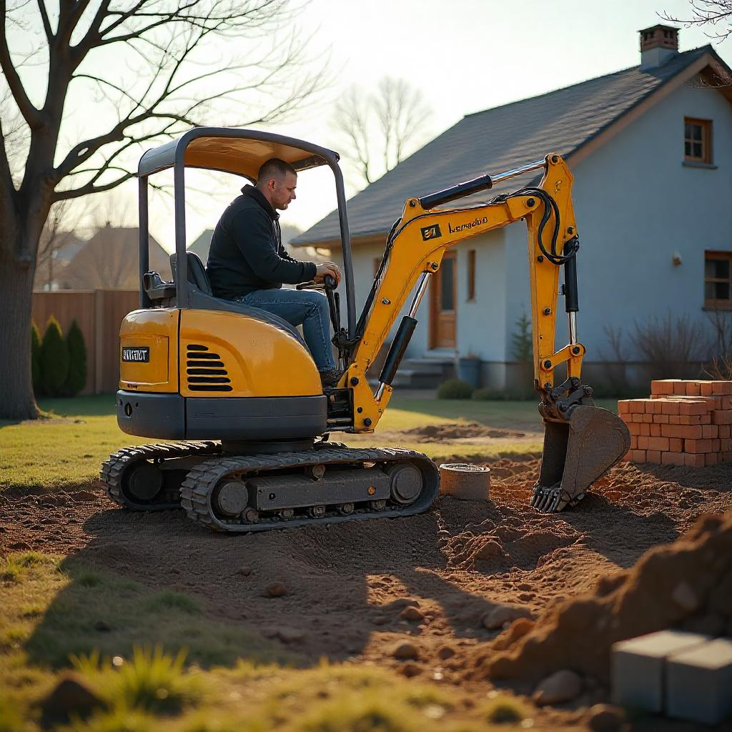 Mini Excavator Landscape Rake