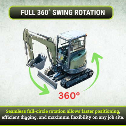 TYPHON KUVOU 4.0 mini excavator Kubota D1703 Diesel engine with 4Ton Operating Weight AC/ Heater