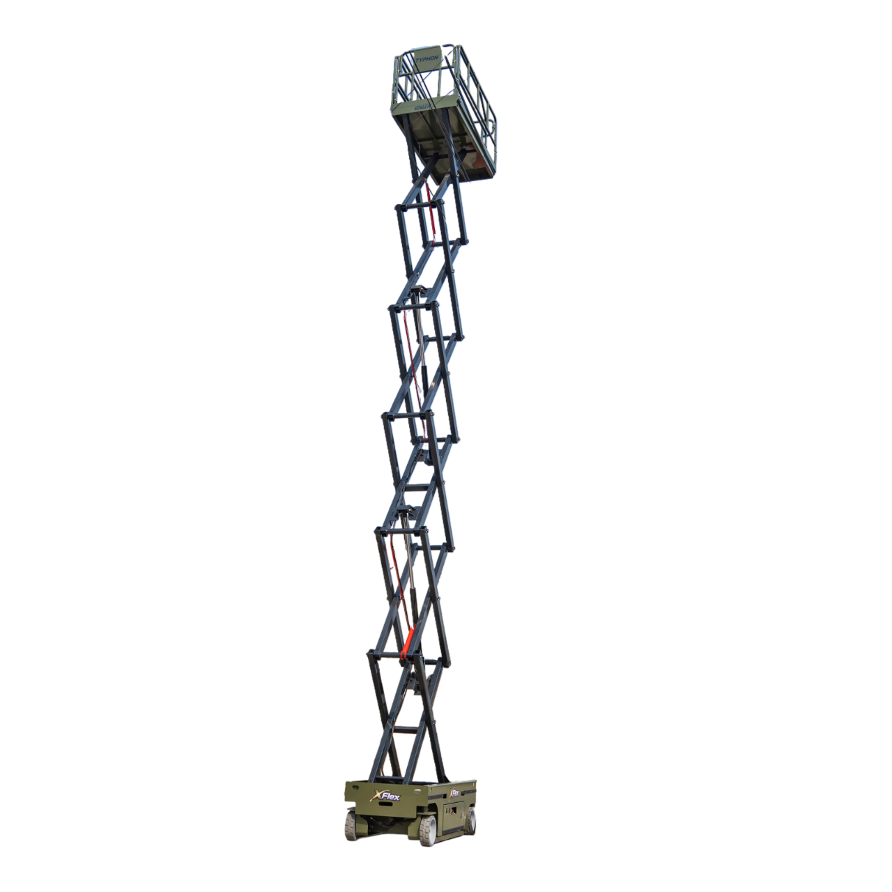 TYPHON xFlex-4046EW 2.6 Ton Electric Wheel Scissor Lift&nbsp; 40 ft Max Platform Height&nbsp; 35.4" Platform Extension