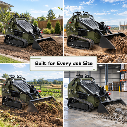 TYPHON STOMP 502 PRO Mini Skid Steer Loader - 22.1 HP Honda GX690, High-Flow Hydraulics, 992 lb Max Lift, Triangle Tracks - New Excavator For Sale