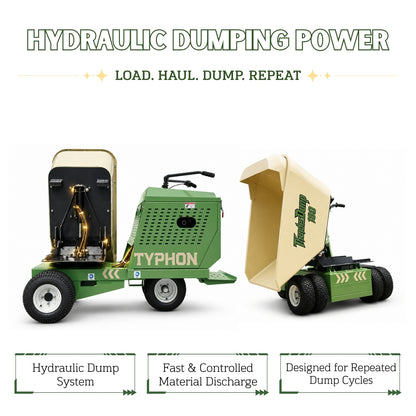 TYPHON THUNDERDUMP 180 Hydraulic Wheeled Dumper – Honda GX390, 2,866 lb Max Load