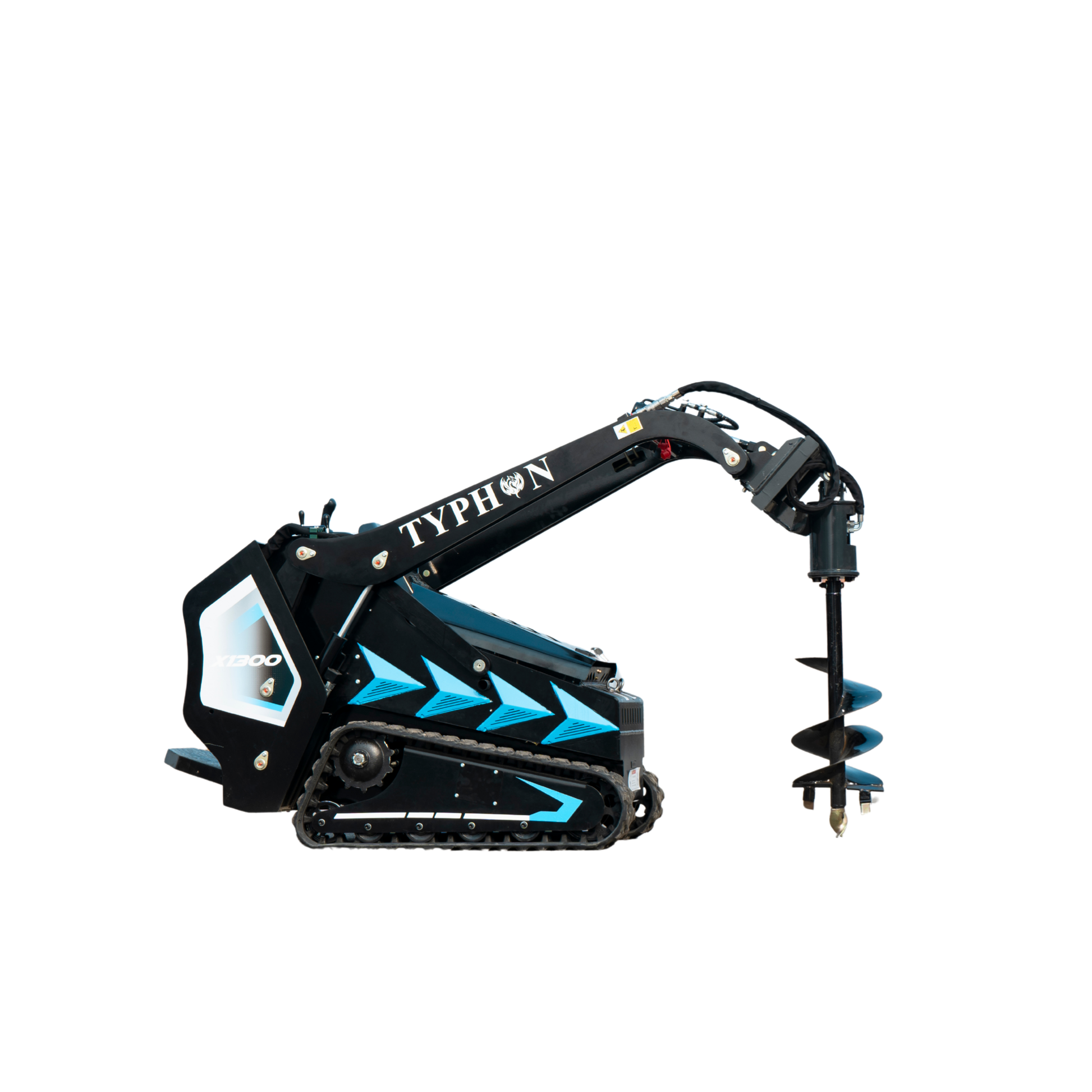 Hydraulic Earth Auger Attachment 200mm for Mini Skid Steer – TYPHON STOMP X1300 & STOMP 509 - New Excavator For Sale
